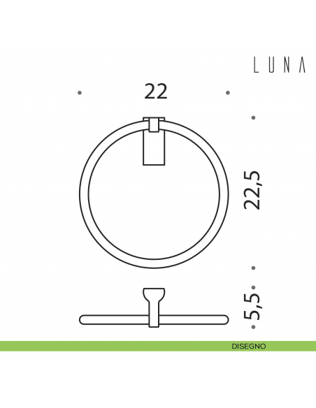 Porta salvietta ad anello Colombo Design Luna disegno