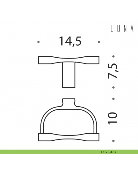 Porta rotolo Colombo Design Luna disegno