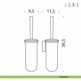 Porta scopino a muro Colombo Design Luna 2