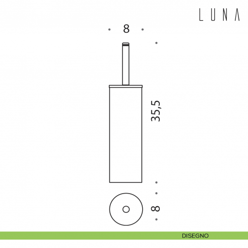Porta scopino da appoggio Colombo Design Luna disegno