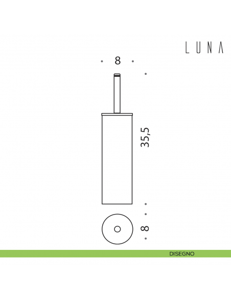 Porta scopino da appoggio Colombo Design Luna disegno