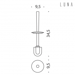 Manico con ciuffo Colombo Design Luna B0158