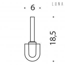 Ciuffo in setola con prolunga Colombo Design Luna B0157