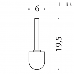 Ciuffo in setola con prolunga Colombo Design Luna B9757