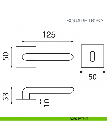 Maniglia per porta con cristalli Swarovski Square Fimet Handles foro patent