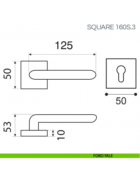 Maniglia per porta con cristalli Swarovski Square Fimet Handles foro yale