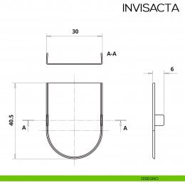 Cappuccio per cerniera Invisacta Otlav IN300120 alluminio argento 2