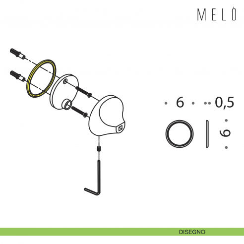 Ghiera Colombo Design Melò disegno