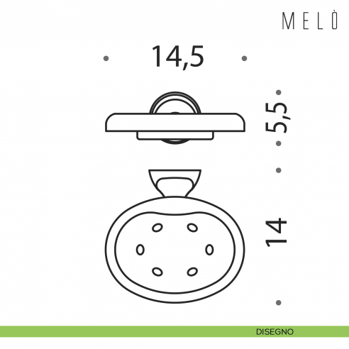 Porta sapone Colombo Design Melò disegno