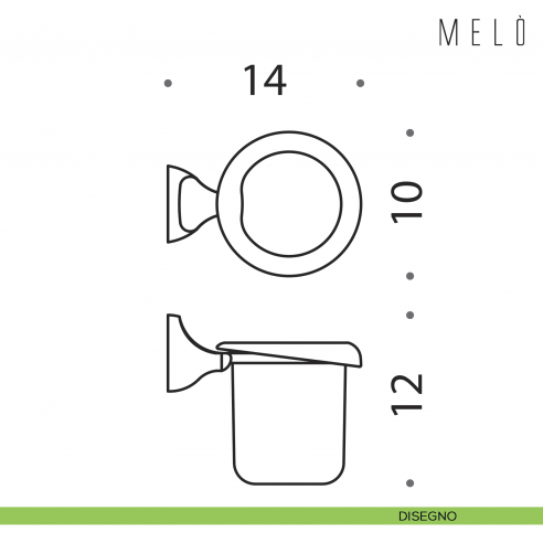 Porta bicchiere Colombo Design Melò disegno