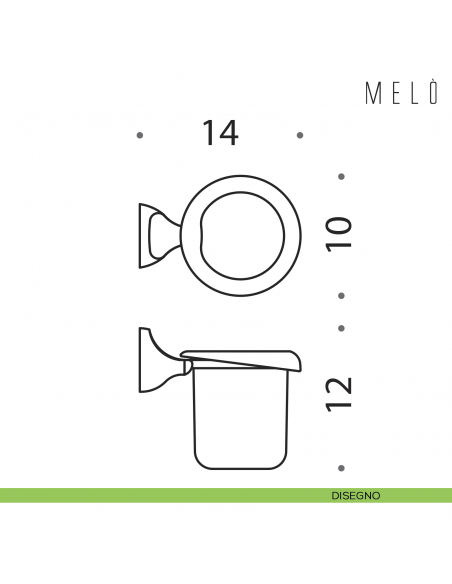 Porta bicchiere Colombo Design Melò disegno