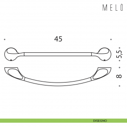 Porta salvietta Colombo Design Melò 45 cm 2