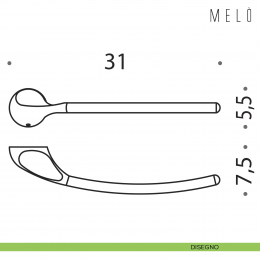 Porta salvietta fisso Colombo Design Melò 2