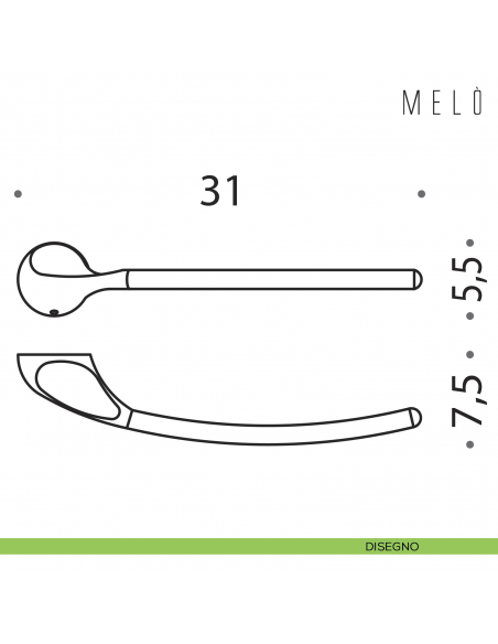 Porta salvietta fisso Colombo Design Melò disegno