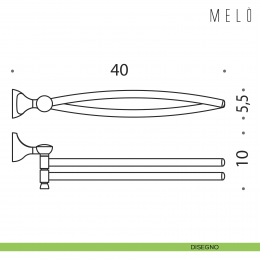 Porta salvietta doppio a snodo Colombo Design Melò 2