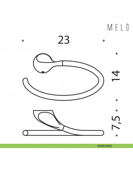 Porta salvietta ad anello Colombo Design Melò disegno