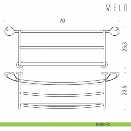 Rack porta salvietta Colombo Design Melò 2