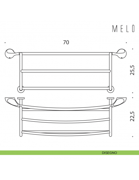 Rack porta salvietta Colombo Design Melò disegno