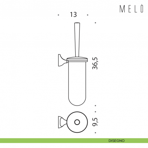 Porta scopino sospeso Colombo Design Melò disegno