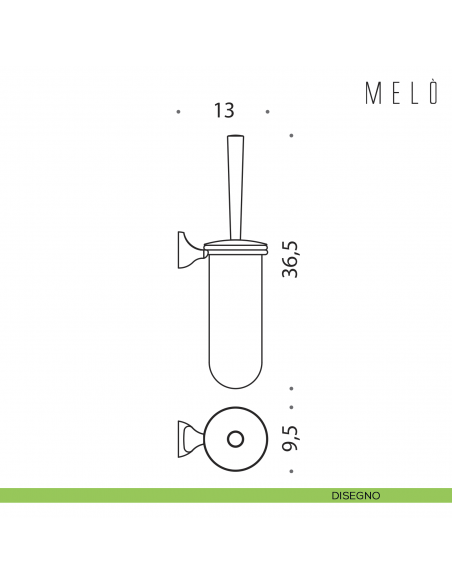 Porta scopino sospeso Colombo Design Melò disegno