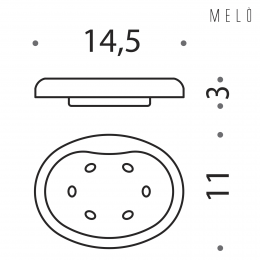 Porta sapone Colombo Design Melò B1251