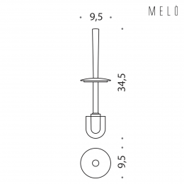 Manico con ciuffo Colombo Design Melò B0158
