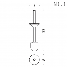 Manico con ciuffo Colombo Design Melò B0558