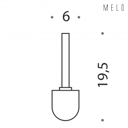 Ciuffo in setola con prolunga Colombo Design Melò B9757