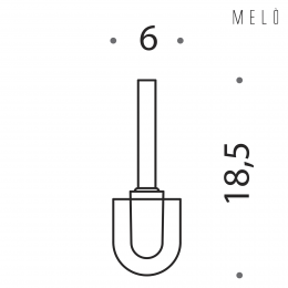Ciuffo in setola con prolunga Colombo Design Melò B0157