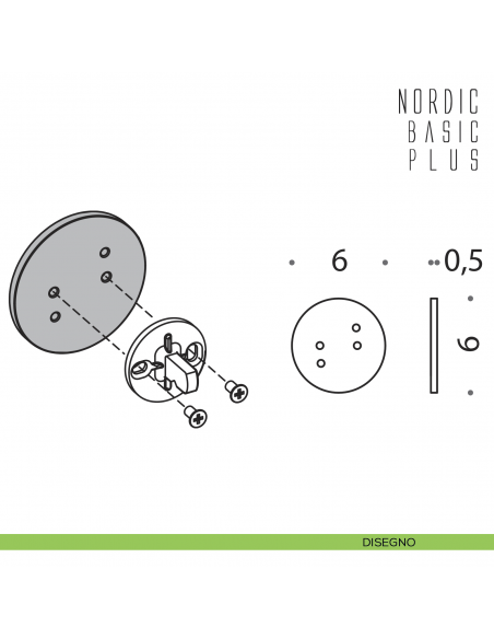 Ghiera con biadesivo Colombo Design disegno