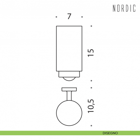 Porta bicchiere Colombo Design Nordic disegno