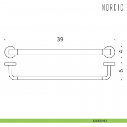 Porta salvietta Colombo Design Nordic 39 cm 2