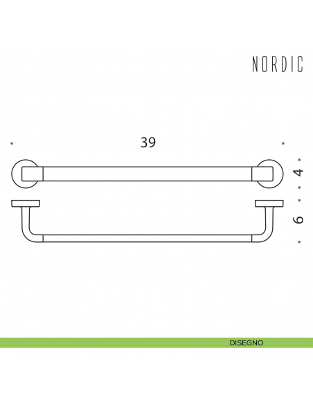 Porta salvietta Colombo Design Nordic 39 cm disegno