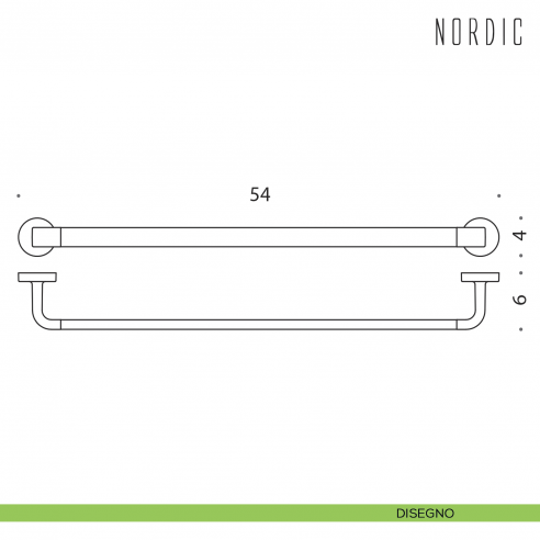 Porta salvietta Colombo Design Nordic 54 cm disegno