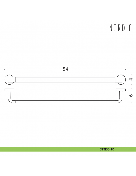 Porta salvietta Colombo Design Nordic 54 cm disegno