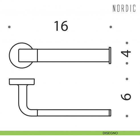 Porta rotolo Colombo Design Nordic disegno