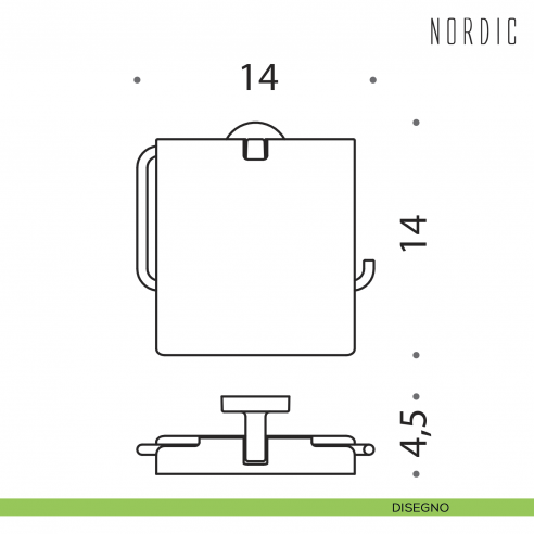 Porta rotolo coperto Colombo Design Nordic disegno