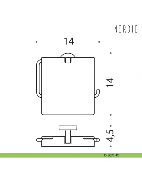 Porta rotolo coperto Colombo Design Nordic disegno