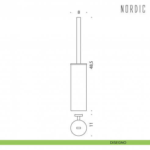 Porta scopino sospeso Colombo Design Nordic disegno
