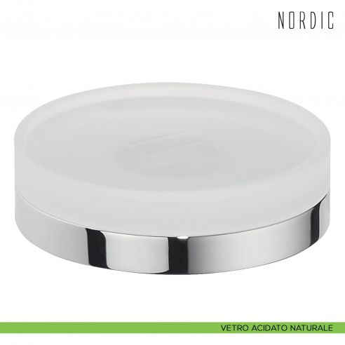 Porta sapone da appoggio Colombo Design Nordic vetro acidato naturale