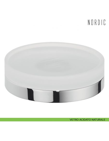 Porta sapone da appoggio Colombo Design Nordic vetro acidato naturale