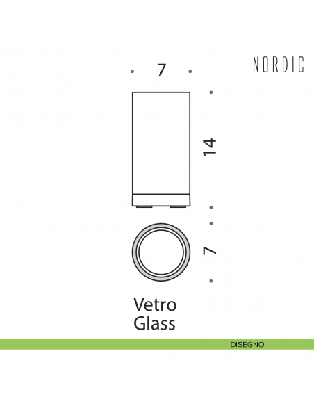 Porta bicchiere da appoggio Colombo Design Nordic disegno vetro