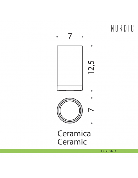 Porta bicchiere da appoggio Colombo Design Nordic disegno ceramica
