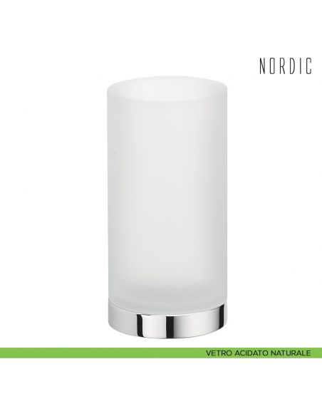 Porta bicchiere da appoggio Colombo Design Nordic vetro acidato naturale