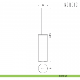 Porta scopino da appoggio Colombo Design Nordic 2