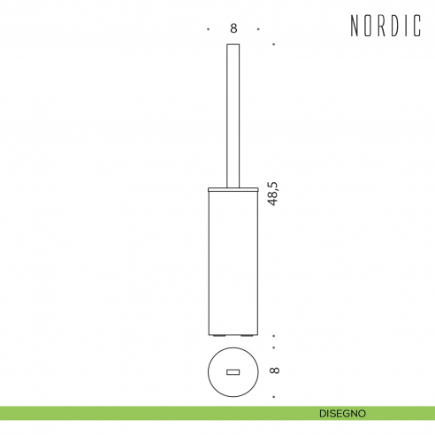 Porta scopino da appoggio Colombo Design Nordic disegno