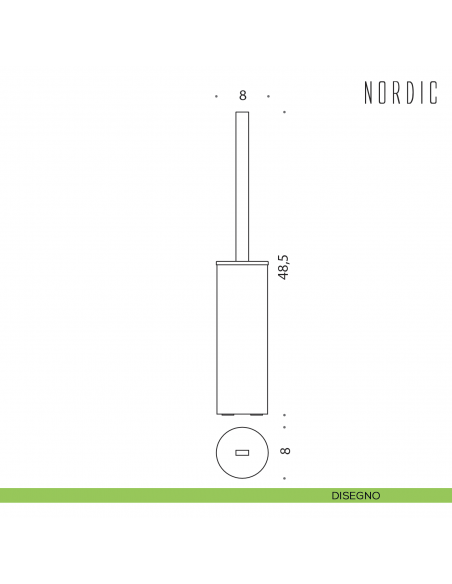 Porta scopino da appoggio Colombo Design Nordic disegno