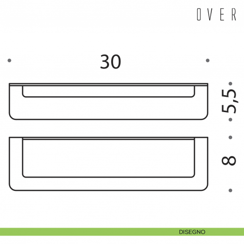 Porta salvietta Colombo Design Over 30 cm disegno