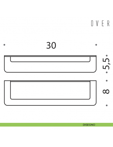 Porta salvietta Colombo Design Over 30 cm disegno