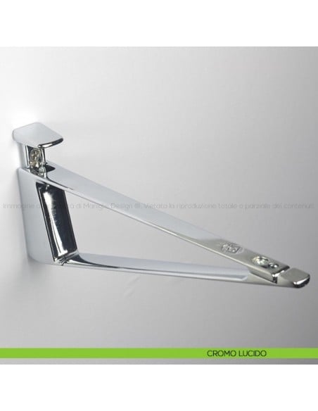 Reggimensola per vetro e legno Confalonieri MS01432 cromo lucido